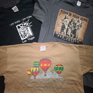 Lot of 3 Vintage Destination Tees‎ Las Vegas New Mexico Albuquerque L XL XXL